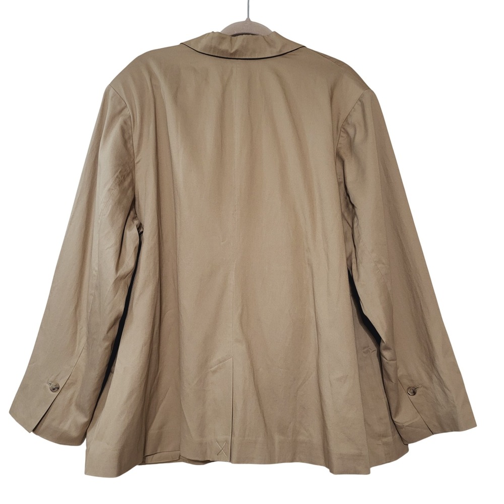 a.n.a Womens 2X Tannin Tan Lyocell Linen Blend Single Button Blazer New NWT $84 - Picture 8 of 9